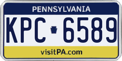 PA license plate KPC6589