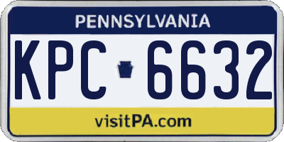 PA license plate KPC6632