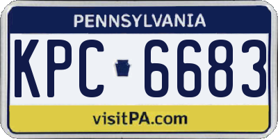 PA license plate KPC6683