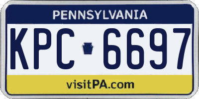 PA license plate KPC6697