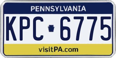 PA license plate KPC6775
