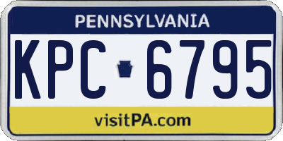 PA license plate KPC6795