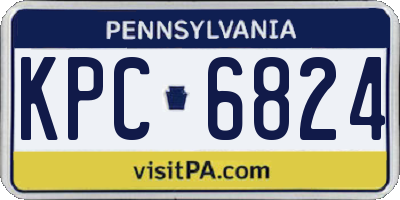 PA license plate KPC6824