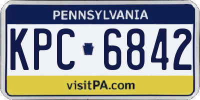 PA license plate KPC6842