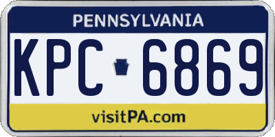 PA license plate KPC6869