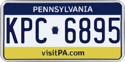PA license plate KPC6895