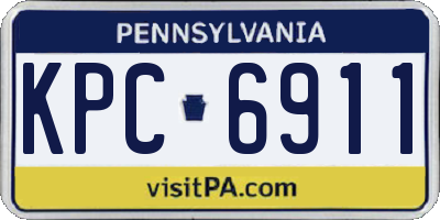 PA license plate KPC6911