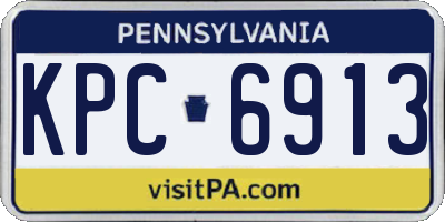 PA license plate KPC6913