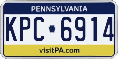 PA license plate KPC6914