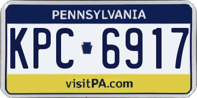 PA license plate KPC6917