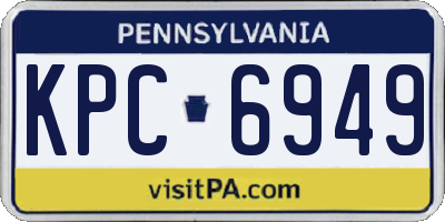 PA license plate KPC6949