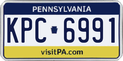 PA license plate KPC6991