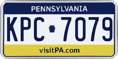 PA license plate KPC7079
