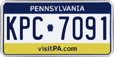 PA license plate KPC7091