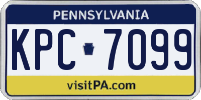 PA license plate KPC7099