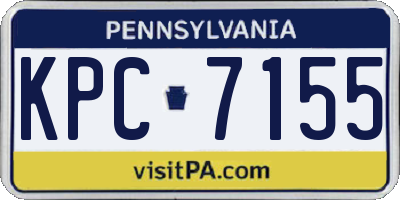 PA license plate KPC7155