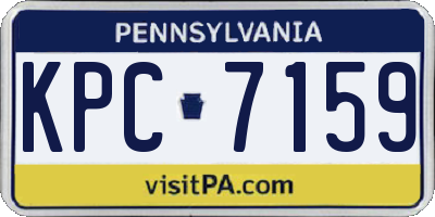 PA license plate KPC7159