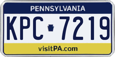 PA license plate KPC7219