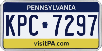 PA license plate KPC7297