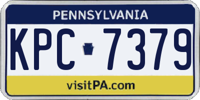 PA license plate KPC7379