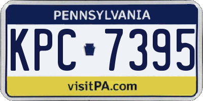 PA license plate KPC7395