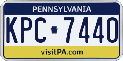 PA license plate KPC7440