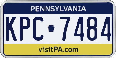 PA license plate KPC7484
