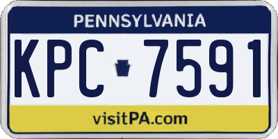 PA license plate KPC7591