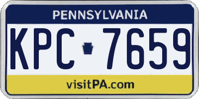 PA license plate KPC7659