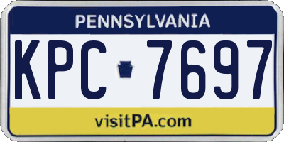 PA license plate KPC7697
