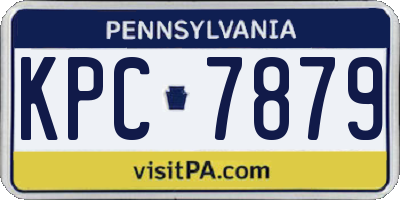 PA license plate KPC7879