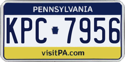 PA license plate KPC7956