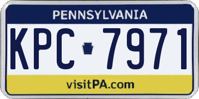 PA license plate KPC7971