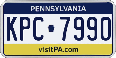 PA license plate KPC7990