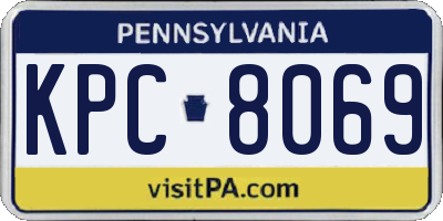 PA license plate KPC8069