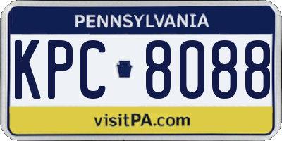 PA license plate KPC8088