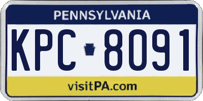 PA license plate KPC8091