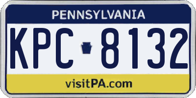 PA license plate KPC8132