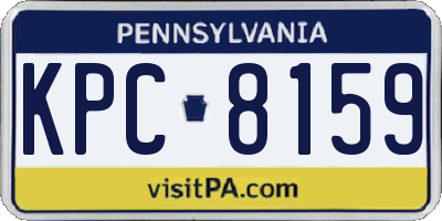 PA license plate KPC8159