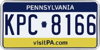 PA license plate KPC8166