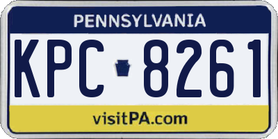 PA license plate KPC8261