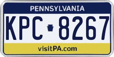 PA license plate KPC8267