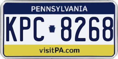 PA license plate KPC8268