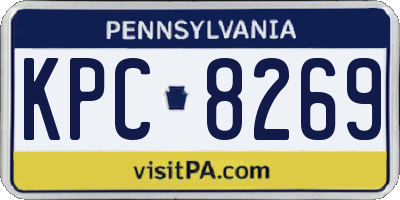 PA license plate KPC8269