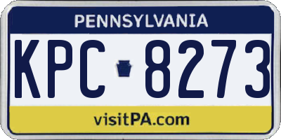 PA license plate KPC8273
