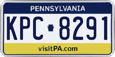 PA license plate KPC8291