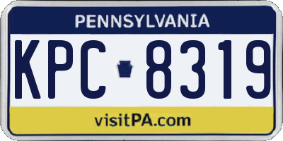 PA license plate KPC8319