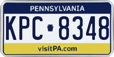 PA license plate KPC8348