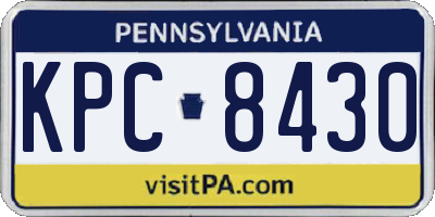 PA license plate KPC8430