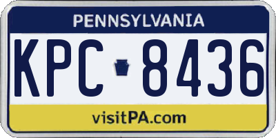 PA license plate KPC8436